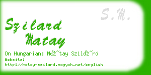 szilard matay business card